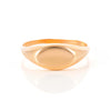 rose gold oval signet ring