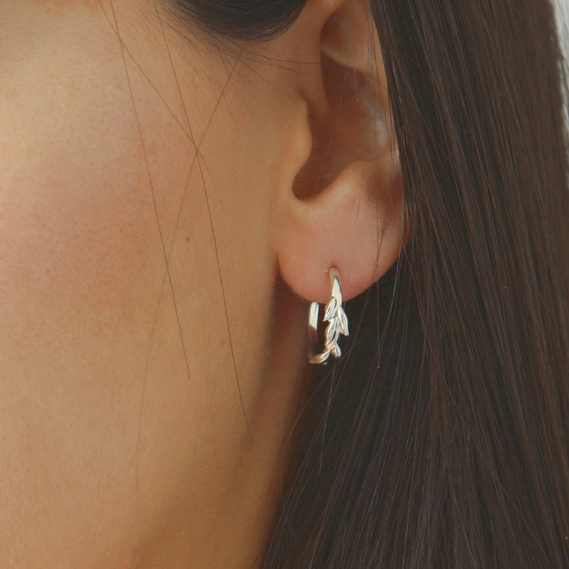 Artemis Hoop Earrings in White Gold