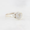 Doric Signet Ring in White Gold