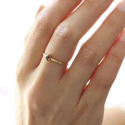 Thalia Tourmaline Ring in Rose Gold