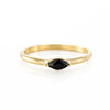 Black Sapphire Marquise Ring