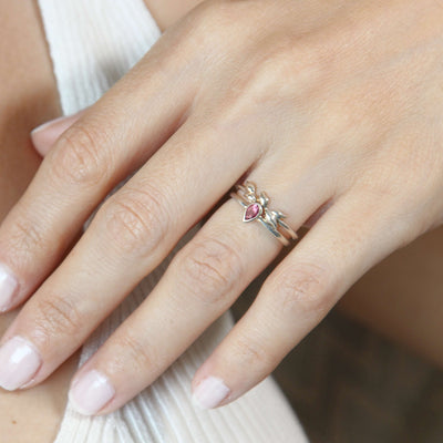 Thalia Tourmaline Ring in White Gold