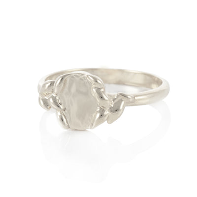 Artemis Signet Ring in White Gold