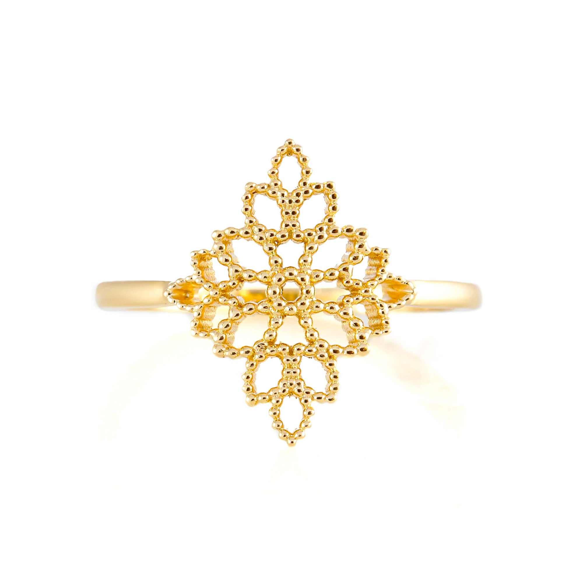 Flor a women's cacique gold ring, Designer Collection
