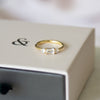 White Cordelia Ring in Rose Gold