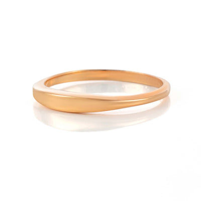 Slim Signet Ring in Rose Gold