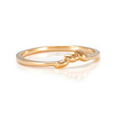 Three Leaves Ring in Rose Gold